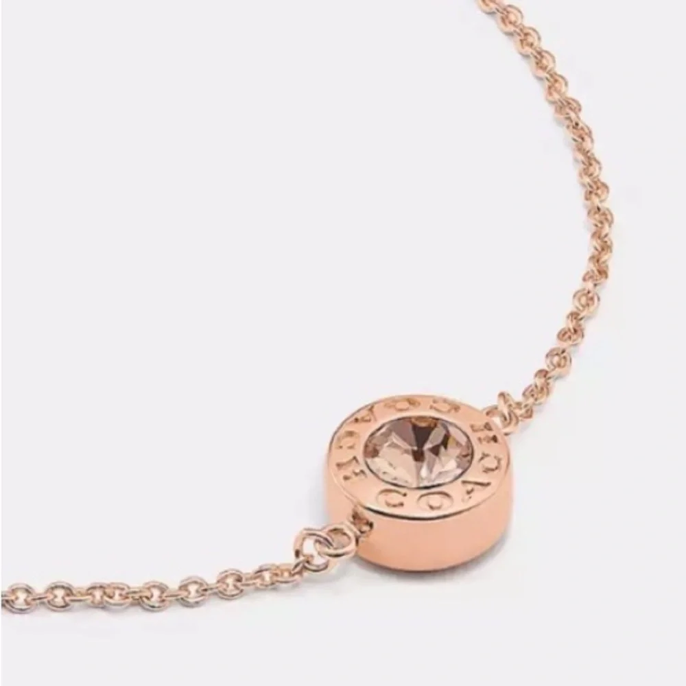 NEW• COACH ROSE GOLD SLIDER BRACELET